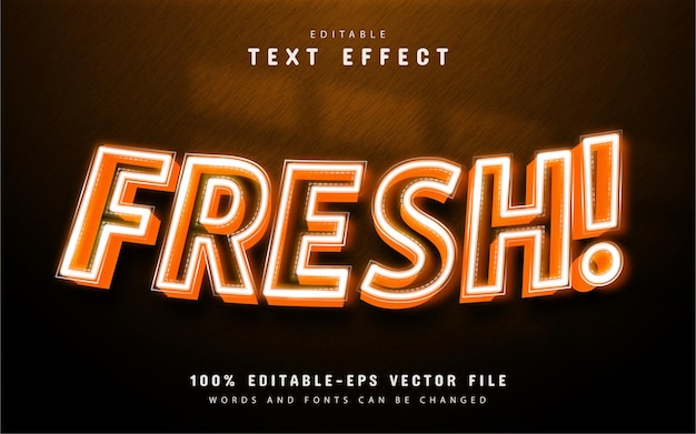 Effet De Texte Orange Frais Modifiable