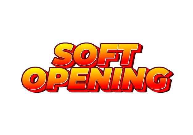 Effet de texte d'ouverture douce pour les publicités numériques avec style 3D