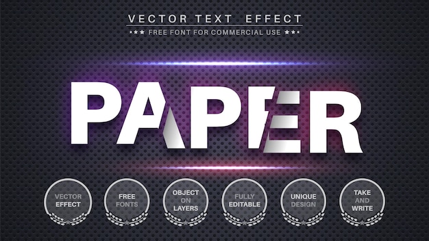 Effet De Texte De Papier En Tranches