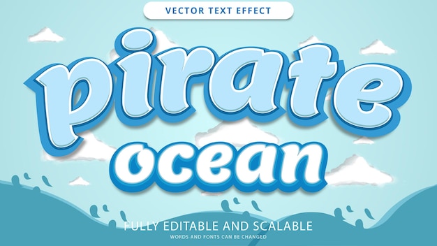 Effet De Texte Pirate Océan Modifiable