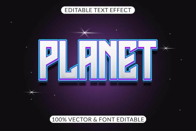 Effet de texte planète facilement modifiable