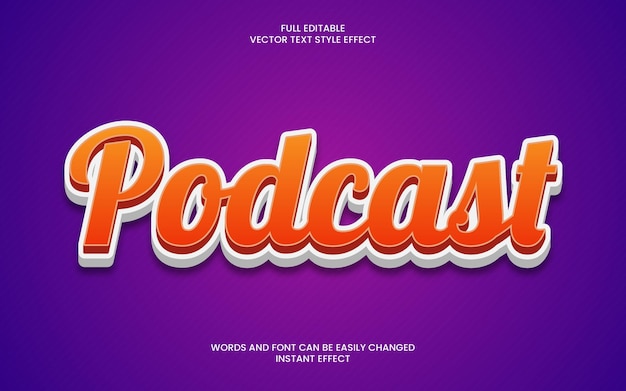 Effet de texte de podcast