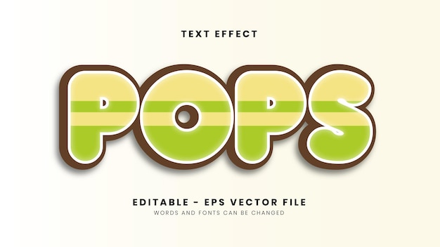 Effet De Texte Pop Modifiable