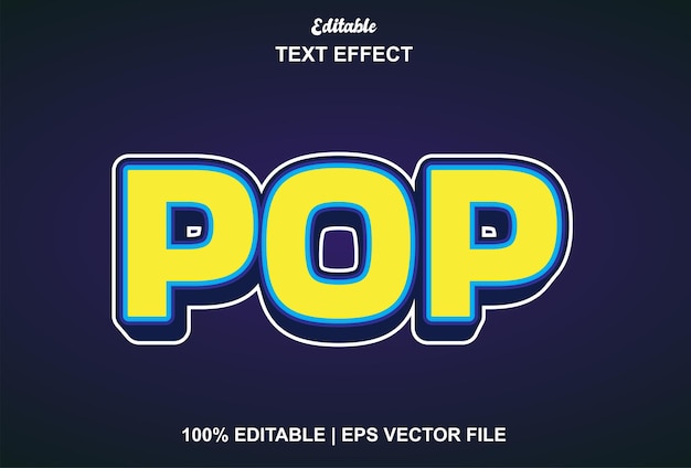 Effet De Texte Pop Avec Style 3d Et Modifiable