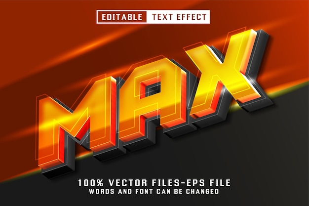 Effet de texte pouvant être édité Max 3d