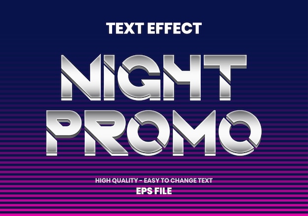 Effet De Texte Promotionnel De Nuit