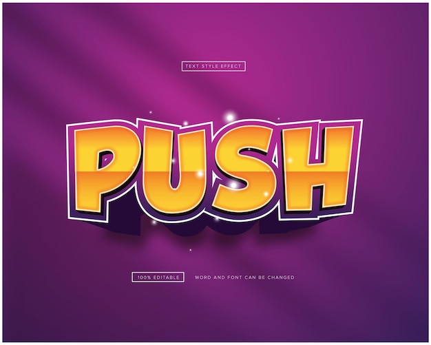 Effet De Texte Push Modifiable