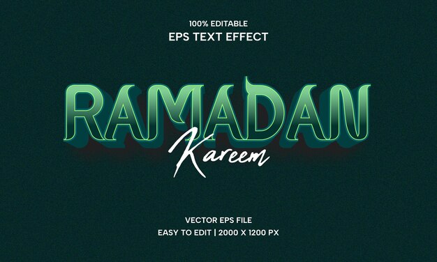 L'effet de texte de Ramadan Kareem