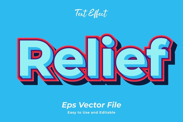 Effet De Texte En Relief Vecteur Premium Modifiable Et Facile à Utiliser