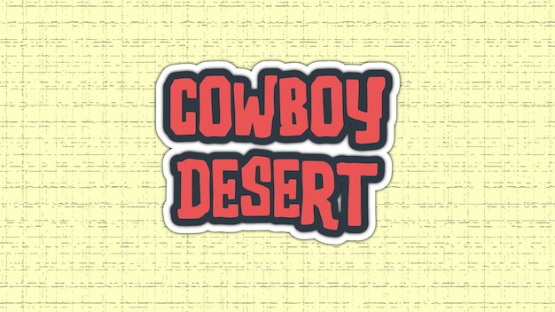 Effet De Texte Rétro Cowboy Desert