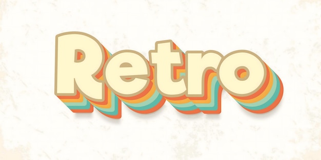 Effet de texte rétro et vintage modifiable