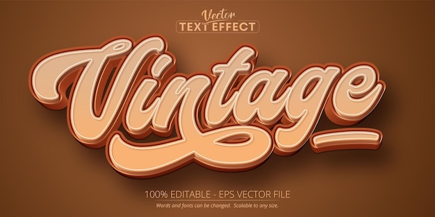 Effet de texte rétro vintage Style de texte modifiable des années 70 et 80