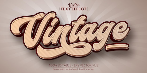 Vecteur effet de texte rétro vintage style de texte modifiable des années 70 et 80