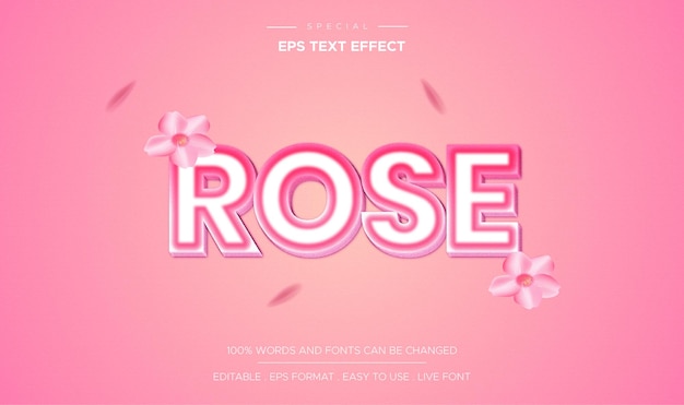 Effet De Texte Rose Modifiable