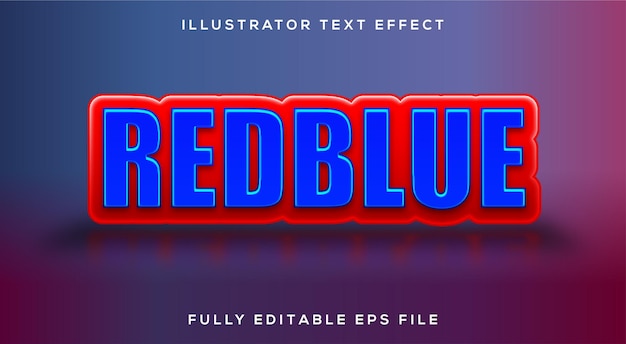 Effet De Texte Rouge Et Bleu