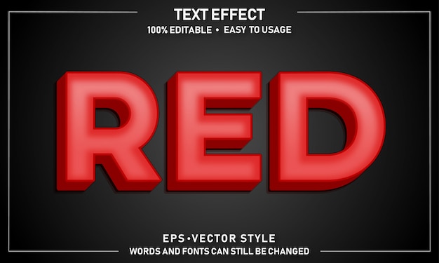 Effet de texte rouge modifiable