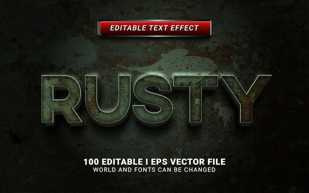 Effet de texte rouillé