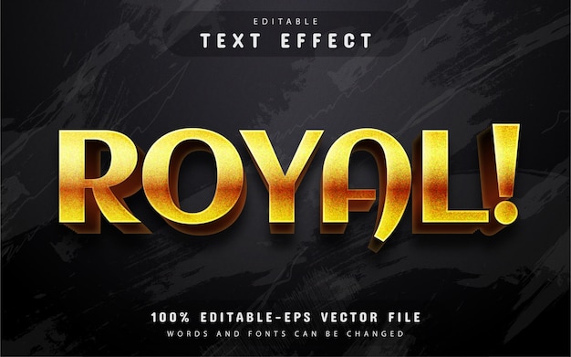 Effet de texte royal doré modifiable