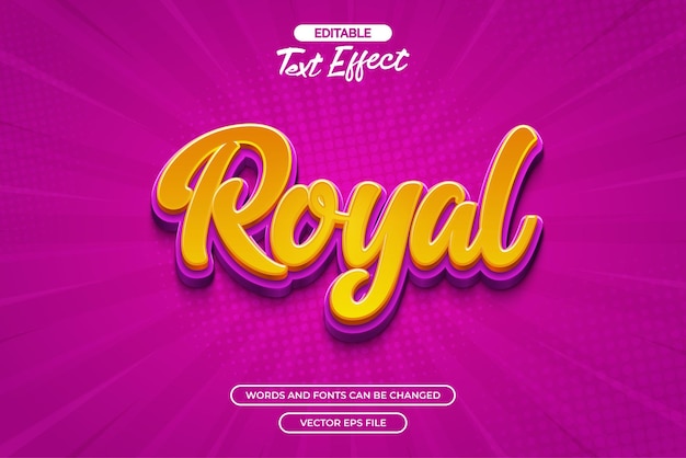 Effet de texte royal modifiable