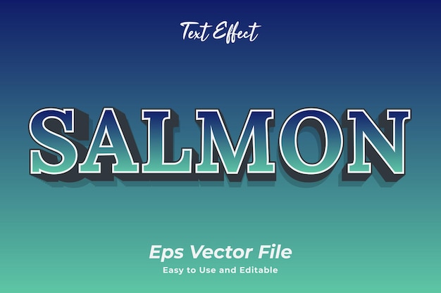 Effet De Texte Saumon Vecteur Premium Modifiable Et Facile à Utiliser