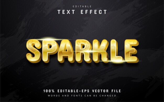 Effet de texte scintillant d'or
