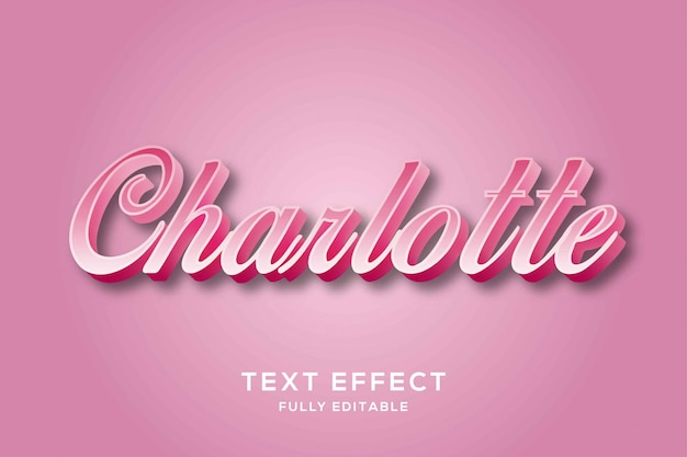 Effet De Texte De Script Rose Moderne