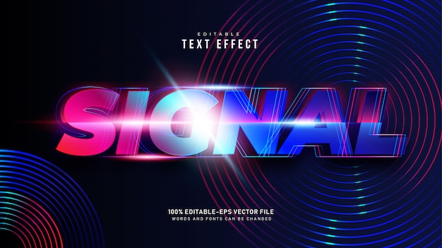 Effet De Texte De Signal Moderne