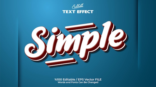 Vecteur effet de texte simple modifiable