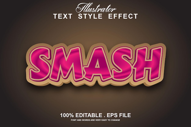 Effet De Texte Smash Modifiable