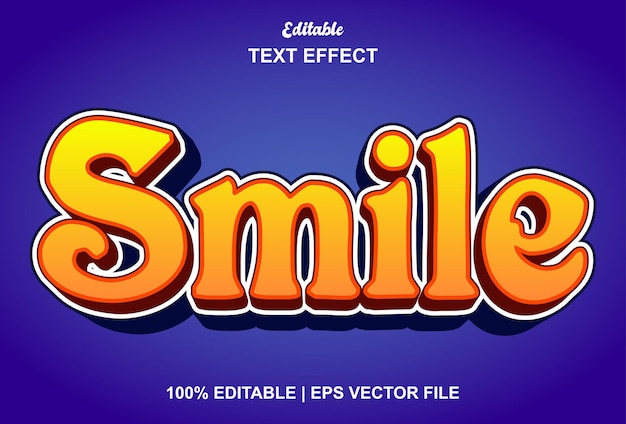 Effet de texte smiley avec couleur orange modifiable