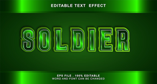 Effet De Texte De Soldat Modifiable