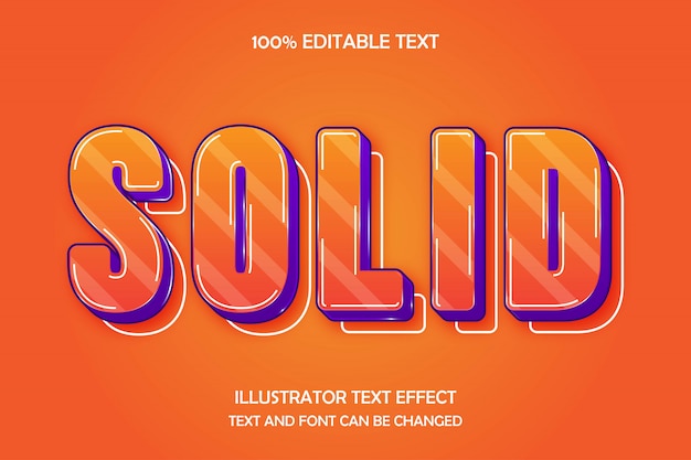 Effet De Texte Solide Et Modifiable Style De Motif D'ombre Moderne