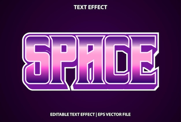 Effet de texte spatial avec dégradé violet