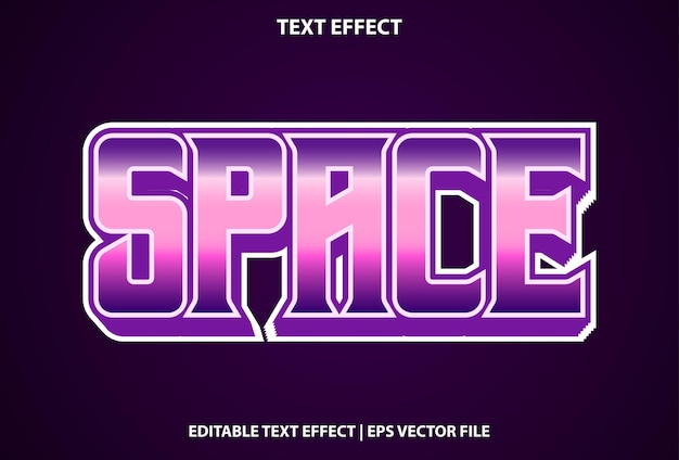 Effet De Texte Spatial Avec Dégradé Violet