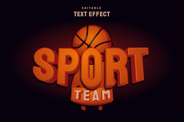 Effet De Texte Sport Avec Illustration De Basket-ball