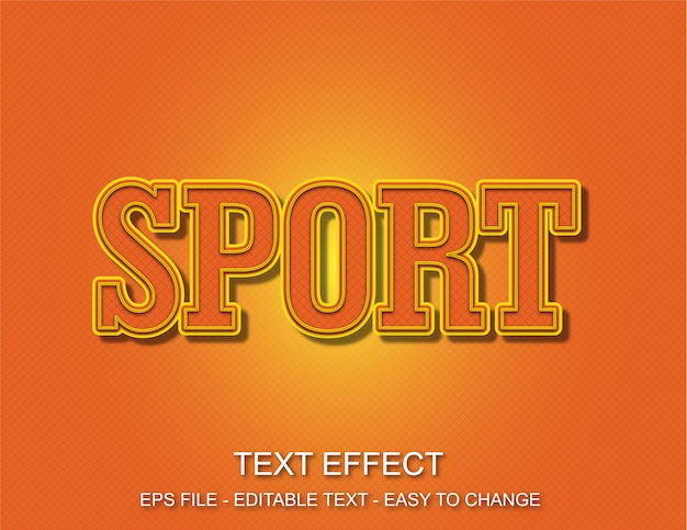 Effet De Texte Sport Orange