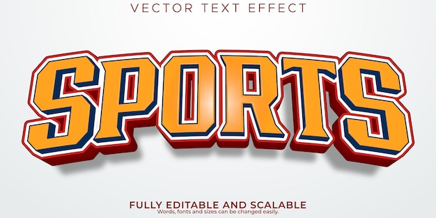 Effet de texte de sport style de texte de basket-ball et de football modifiable