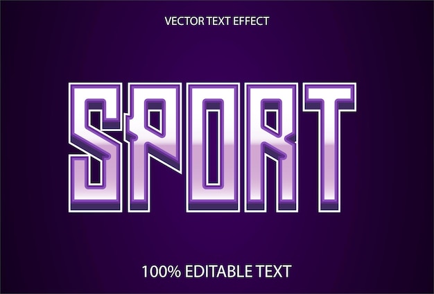 Effet De Texte Sportif De Couleur Violette Et Modifiable Pour Le Logo