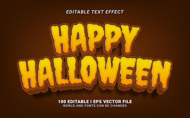 Effet De Texte De Style 3d Joyeux Halloween