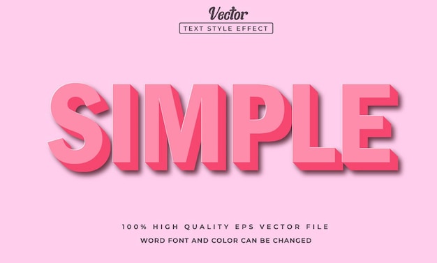 Effet de texte de style 3D simple modifiable