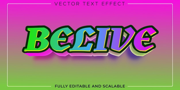 Vecteur effet de texte de style 3d