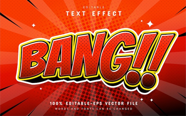 Effet De Texte De Style Bande Dessinée Bang Modifiable