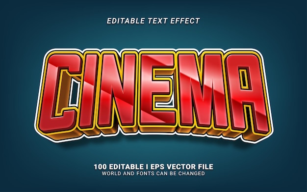 Effet De Texte De Style Cinéma 3d