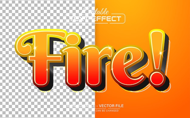 Effet De Texte De Style Feu 3d