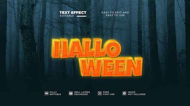 Effet De Texte De Style Halloween Modifiable