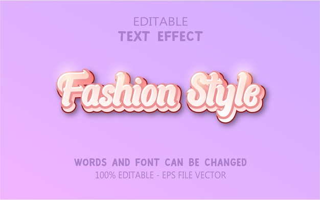 Effet de texte de style de mode