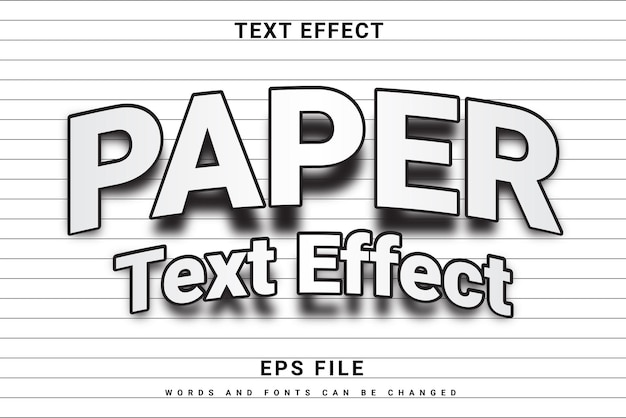 Effet De Texte De Style Papier