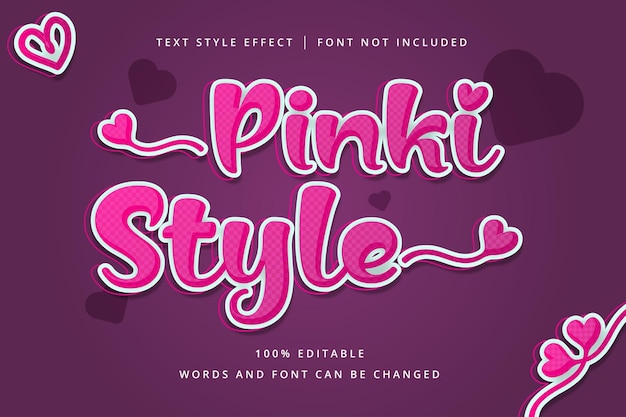 Effet De Texte De Style Pinki