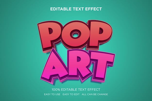 Effet De Texte De Style Pop Art