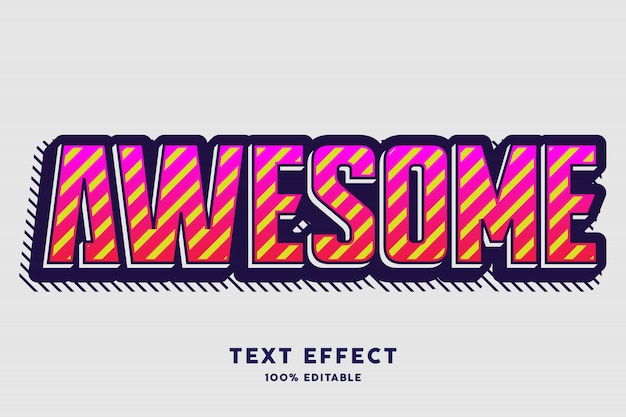 Effet de texte de style pop audacieux